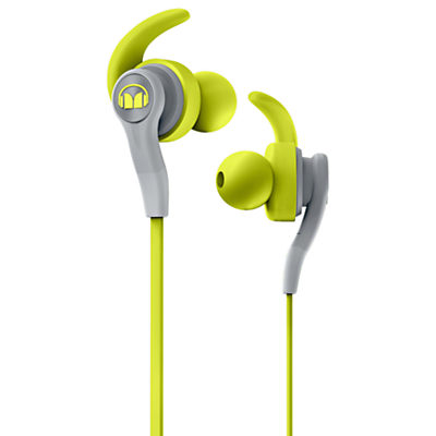 Monster iSport Compete In-Ear Headphones with ControlTalk Mic/Remote, Neon Green